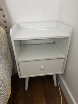 Nightstand with USB and LED Nightlight