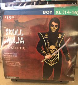 Skull ninja costume XL (14-16) for boy