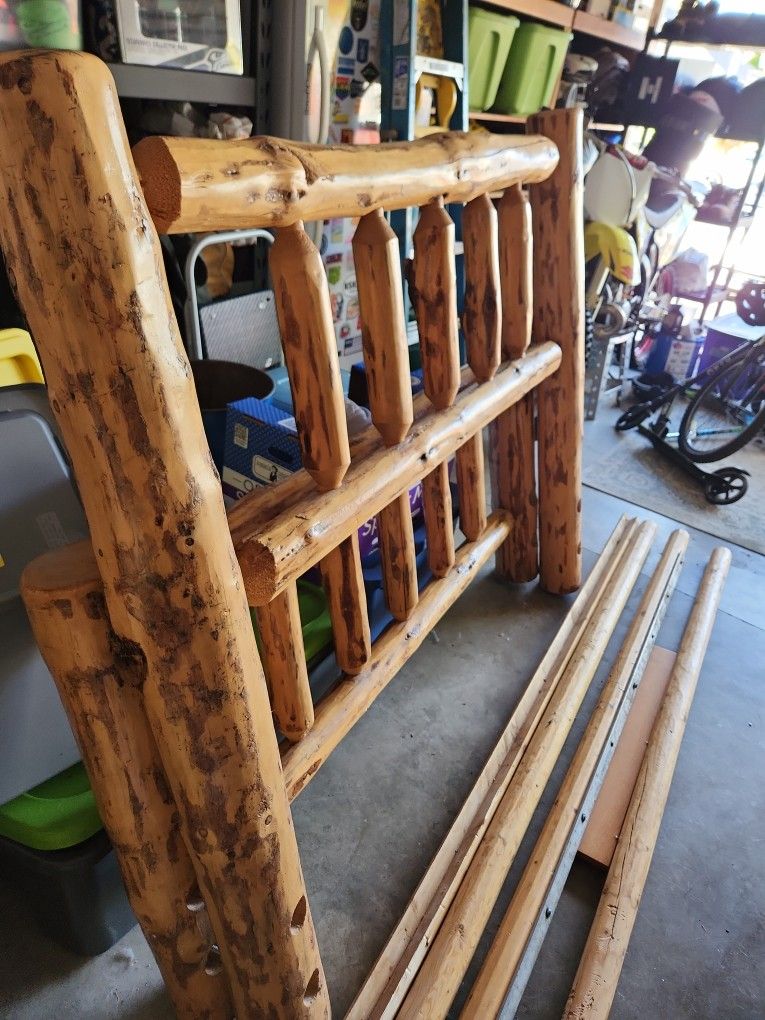 Log Bed Frame