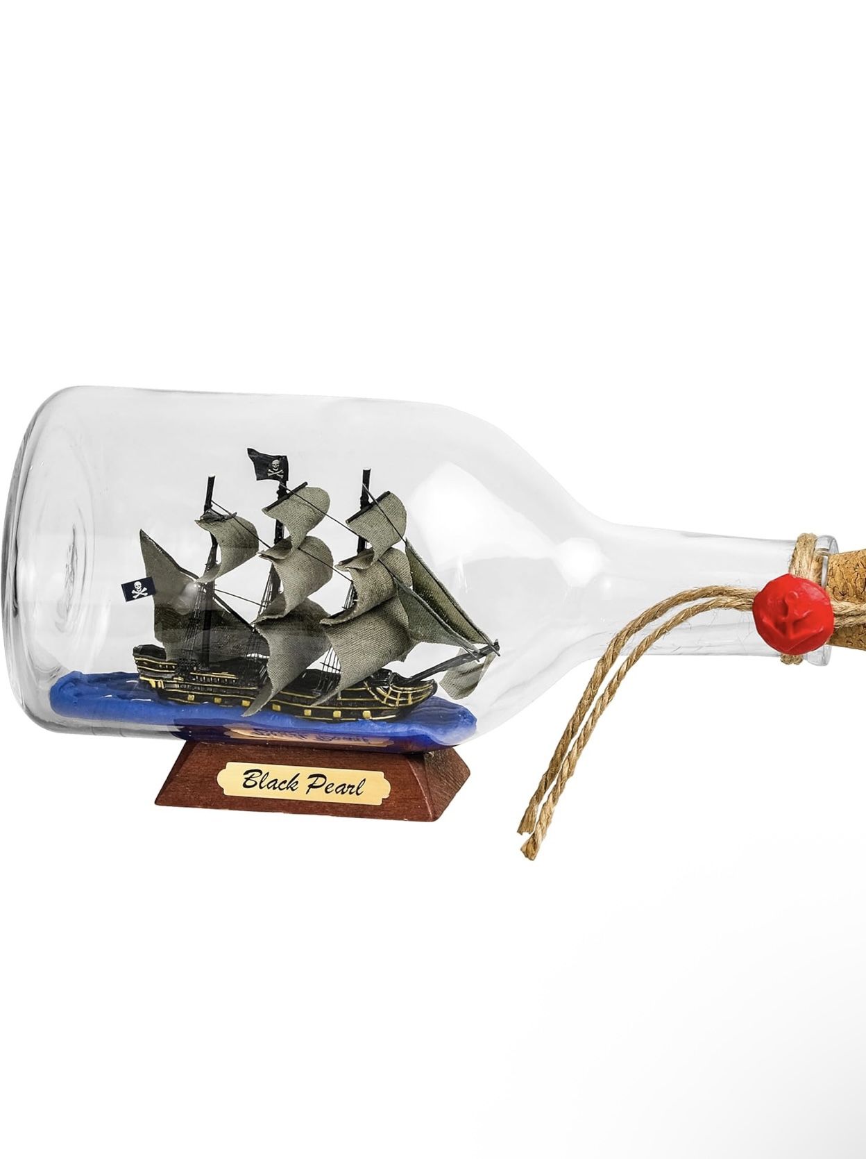 SAILINGSTORY Pirate Ship in a Bottle Sailing Ship Model Nautical Decoration Black Pearl