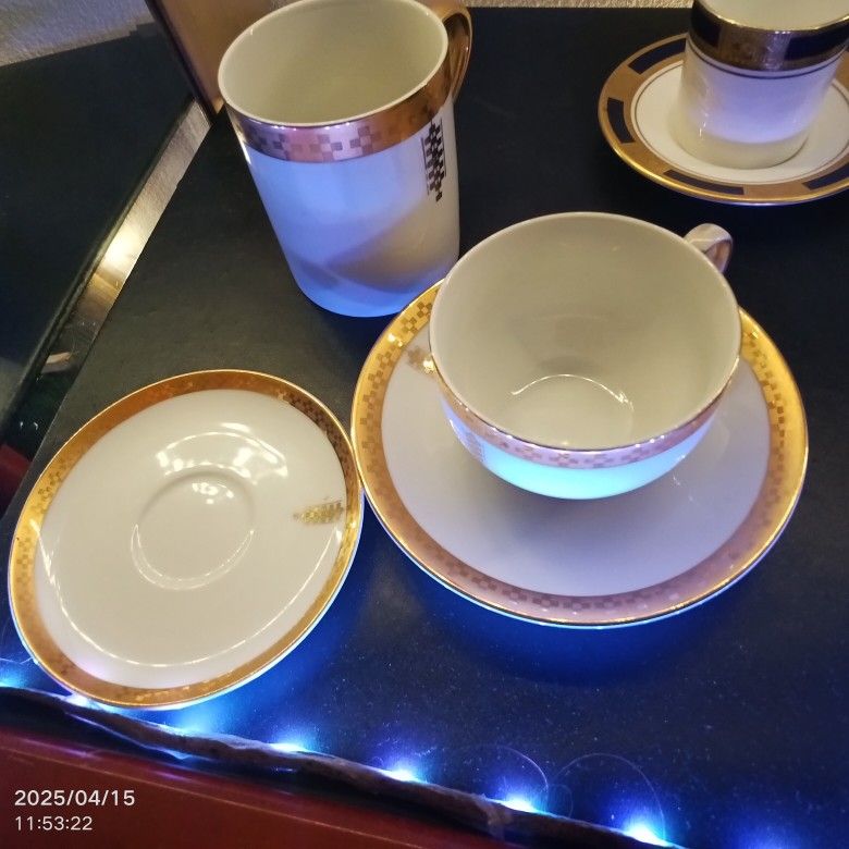 Tiffany Co Cup W/ Saucer Imperial Cobalt