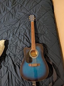 R.W. Jameson Left-Handed Acoustic Guitar - Blue Burst, Cutaway - Like New
