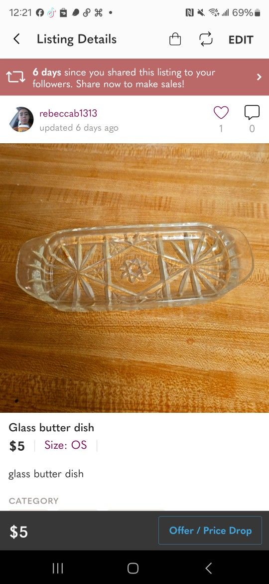 Glass Butter Dish