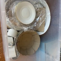 White And Gold China 