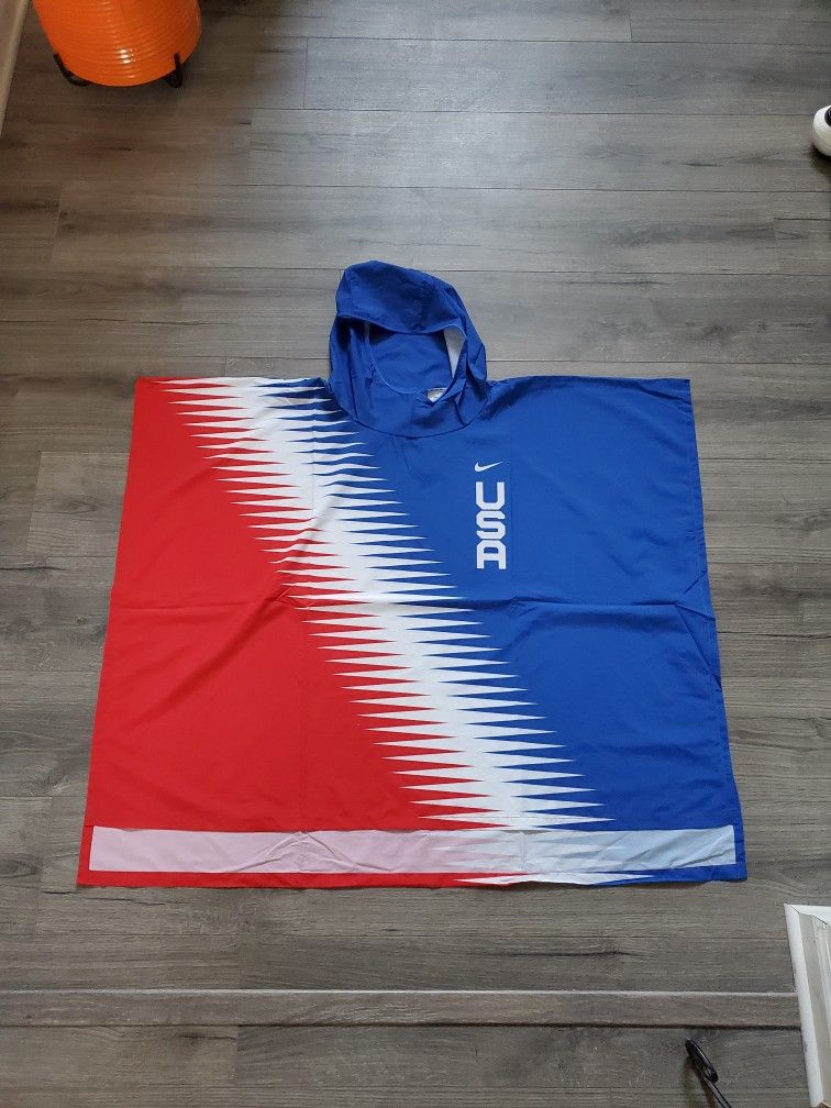 Nike USA Marathoner Runner Poncho Jacket Size S/M