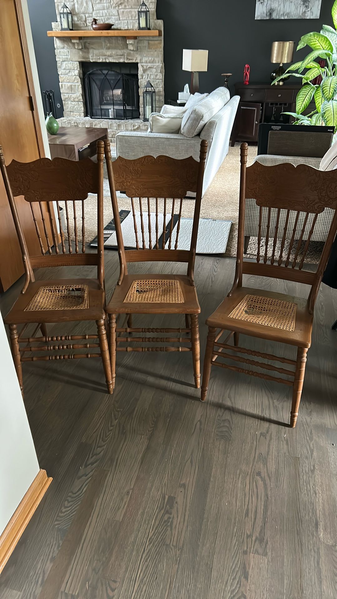  Hardwood Oak Dining Chairs