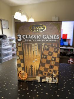 Chess, Checkers, Backgammon All In 1 Board Game