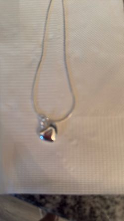 925 Sterling silver heart necklace