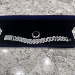 Moissanite Diamond Bracelet And Ring 