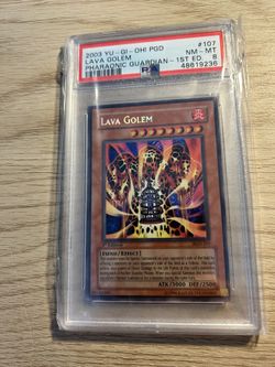 Lava Golem PGD 1st Ed PSA 8 Secret Rare