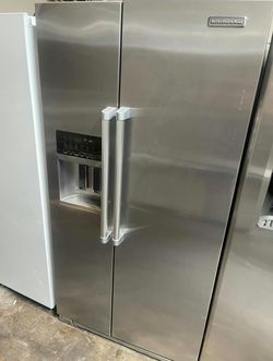 KitchenAid Side by Side Stainless Steel Fridge IceMaker