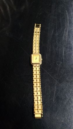 Gold tone watch