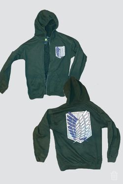 Attack On Titan Hoodie, Dark Green, Medium