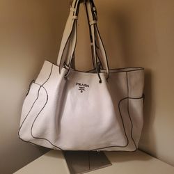 Prada Whait Tote Bag