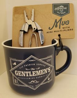 Adventure Is Out There Mug With Mini Multi-Tool Pliers Key Chain Brand New
