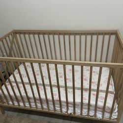 Wooden Crib W/ Mattress 