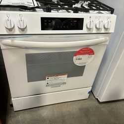 Slide In White Gas Range