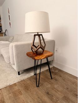 Side table and lamp