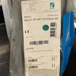 Night splint with tread, medium latex free