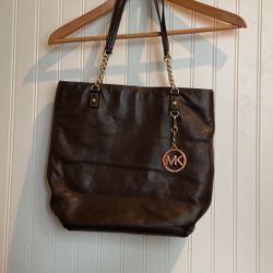 Vintage Brown Leather Michael Kors Bag Purse 