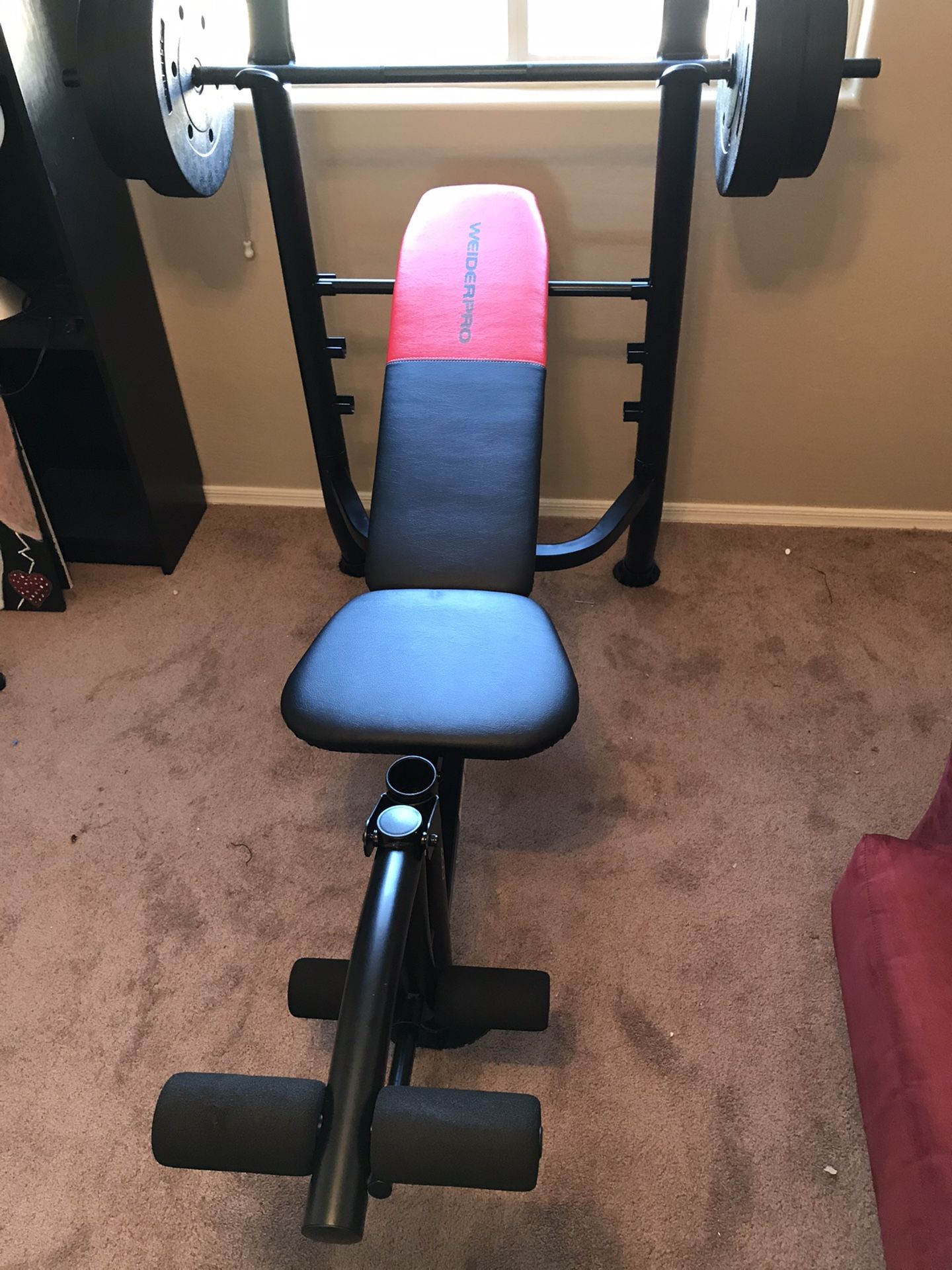 Weight bench and bar ( NO Weights )