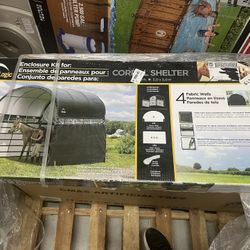 BRAND NEW - 10' x 10' ShelterLogic Water-Resistant Enclosure Kit for Outdoor Corral Shelter