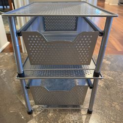 (2) Metal Storage Cart w/ Drawers – Office, Bathroom, Craft Organizer