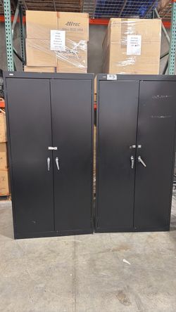 Black metal cabinet