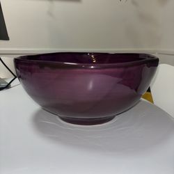 Purple Ceramic Serving Bowl/ Decorative Bowl