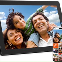 10.1" WiFi Digital Picture Frame with IPS Touch Screen, Smart Digital Photo Frame with 16GB Storage, Auto-Rotate, Wall Mountable, Share Photos Instant