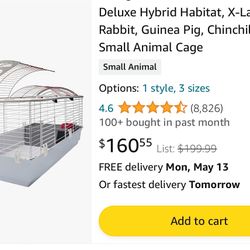 Rabbit Cage , X-Large - Rabbit CaRabbit, Guinea Pig, Chinchillas, and Small Animal Cage