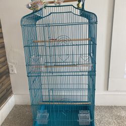 Bird Cage With 3 New Toys