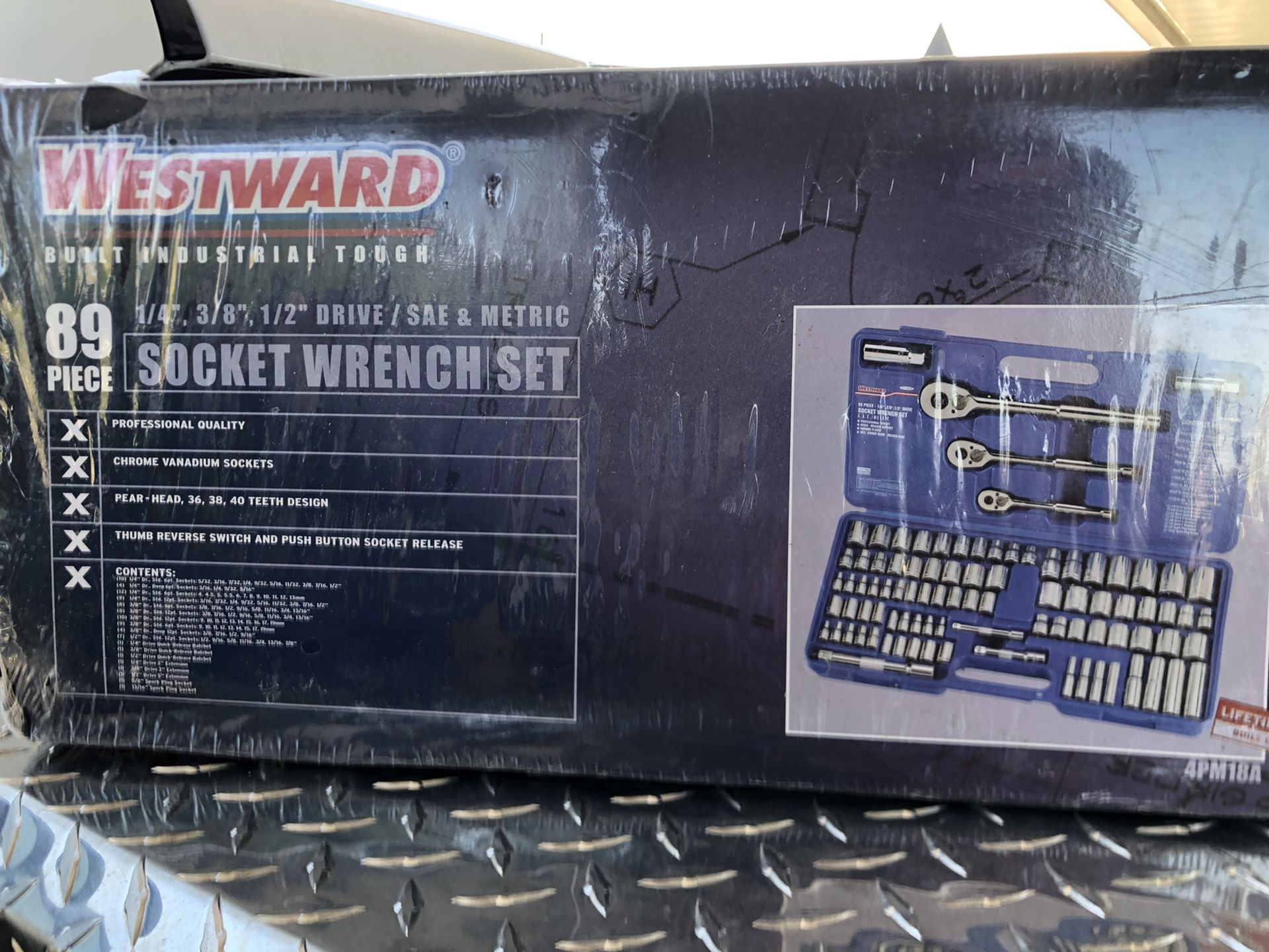 NEW 89 PC Metric & SAE, 1/4, 3/8 1/2 Drive