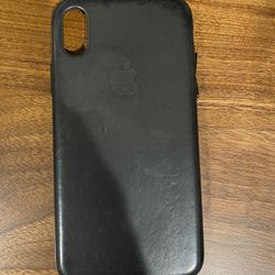 iPhone X Leather Case - Charcoal Grey 