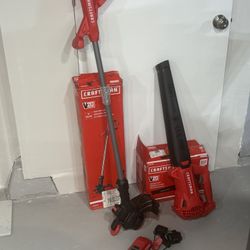 CRAFTSMAN 20V MAX Weedwacker & Leaf Blower Combo Kit – Battery & Charger Included 