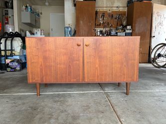 Vintage Mid Century Danish Modern Teak Credenza
