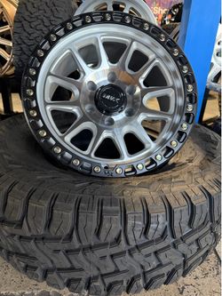On sale. 17x8.5 6x135 machine wheels & 285-70-17 TOYO RT TIRES For FORD F150 expedition (Qe Finance)
