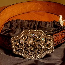 Leather Belt With Bling