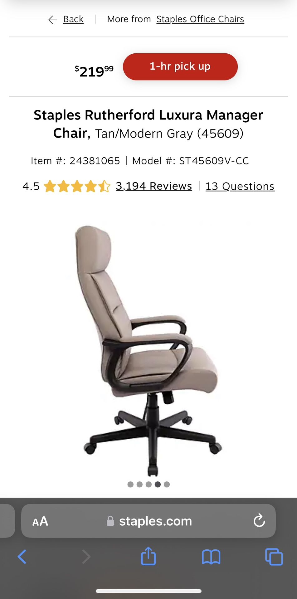 Staples Rutherford Luxura Manager s Chair for Sale in Chicago IL OfferUp