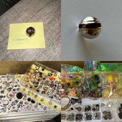Huge Vintage Single Earring & Rhinestone Crafting Lot