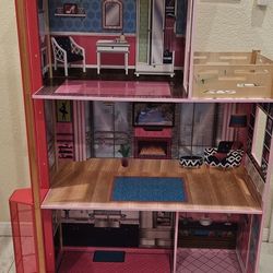 Huge Barbie House With Elevator And Car!