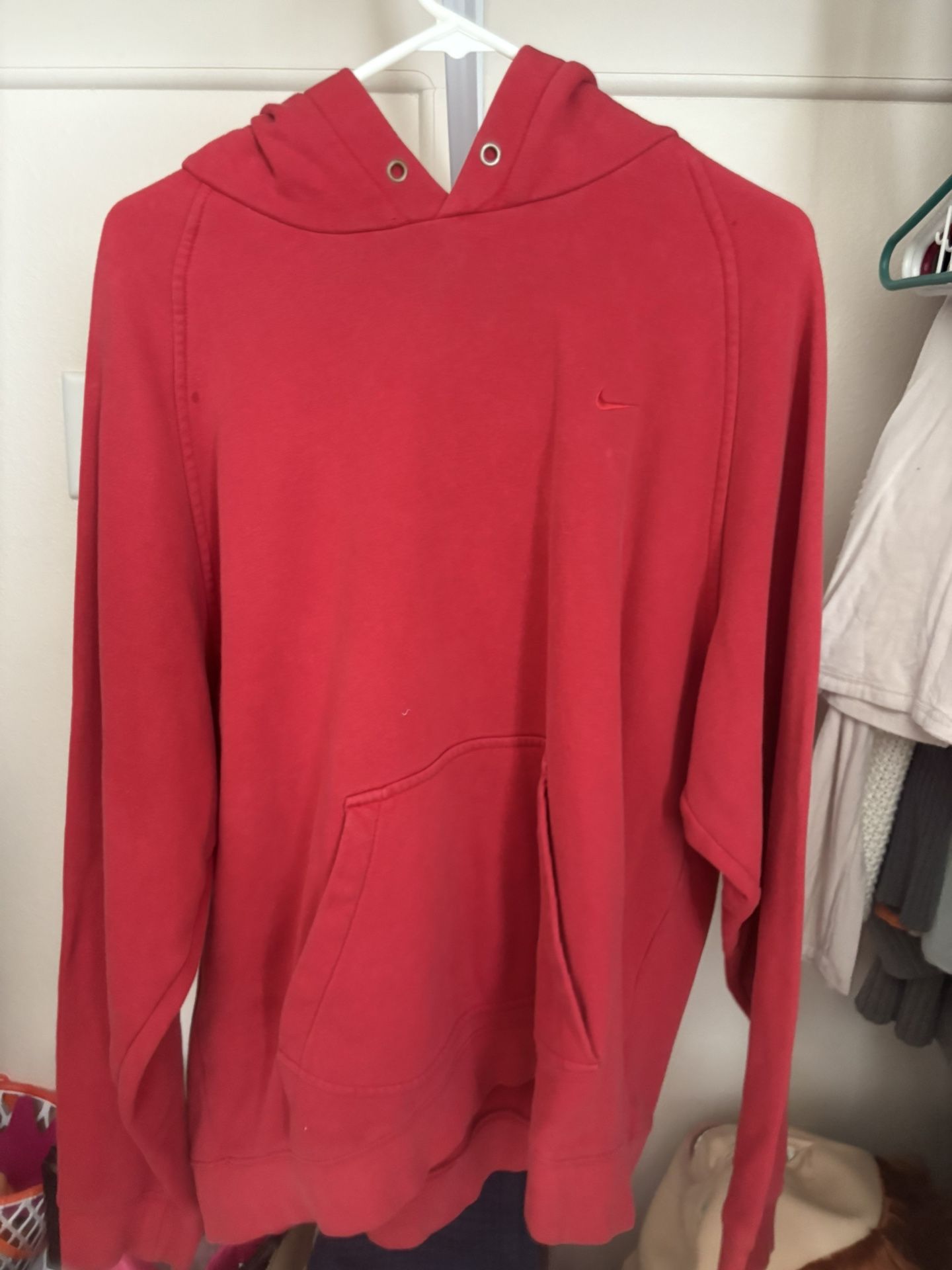 red nike hoodie