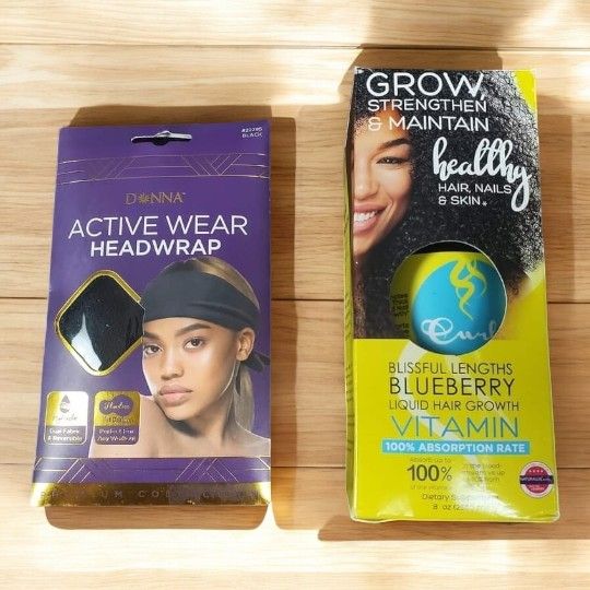 Curls Blissful Lengths BlueberryHair Growth & active wear head wrap