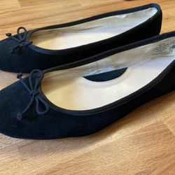 Lands End Size 10 Black Ballet Flats