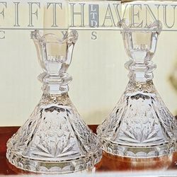 The Fifth Avenue LTD Crystal 'Rosaline' 5 Candleholders Set of 2