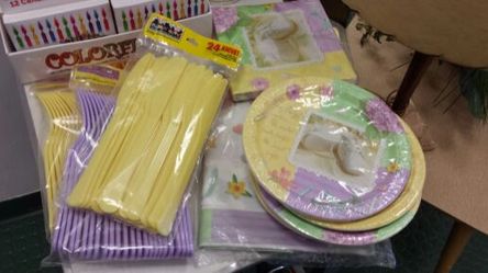 10 pcs new baby party ware never opened