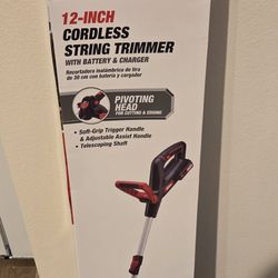 New Weed wacker/edger has Battery and charger included