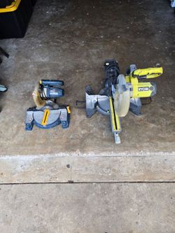Two chop saws
