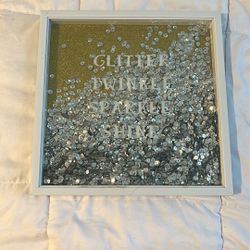 Picture  Frame  With Gold And Silver Glitter