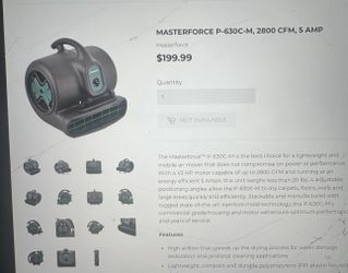 MASTERFORCE P-630C-M, 2800 CFM, 5 AMP